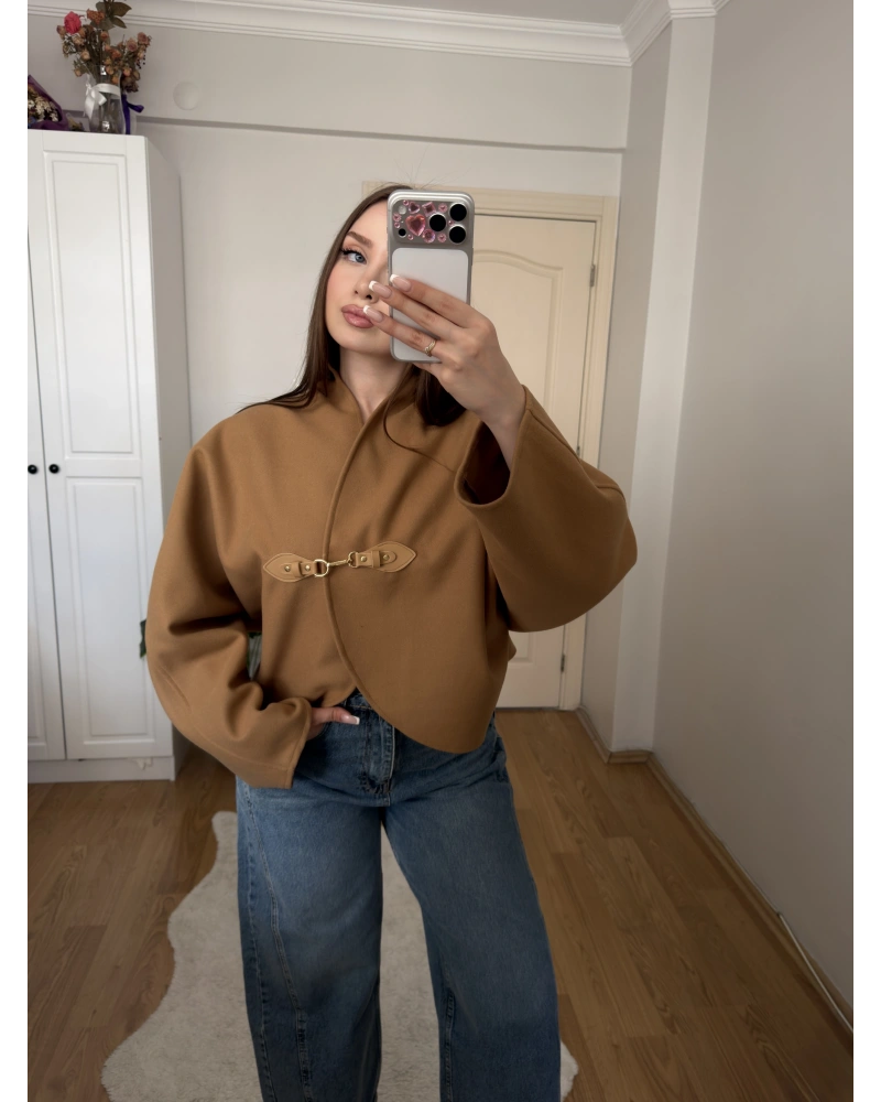 Camel Kancalı Elodie Ceket