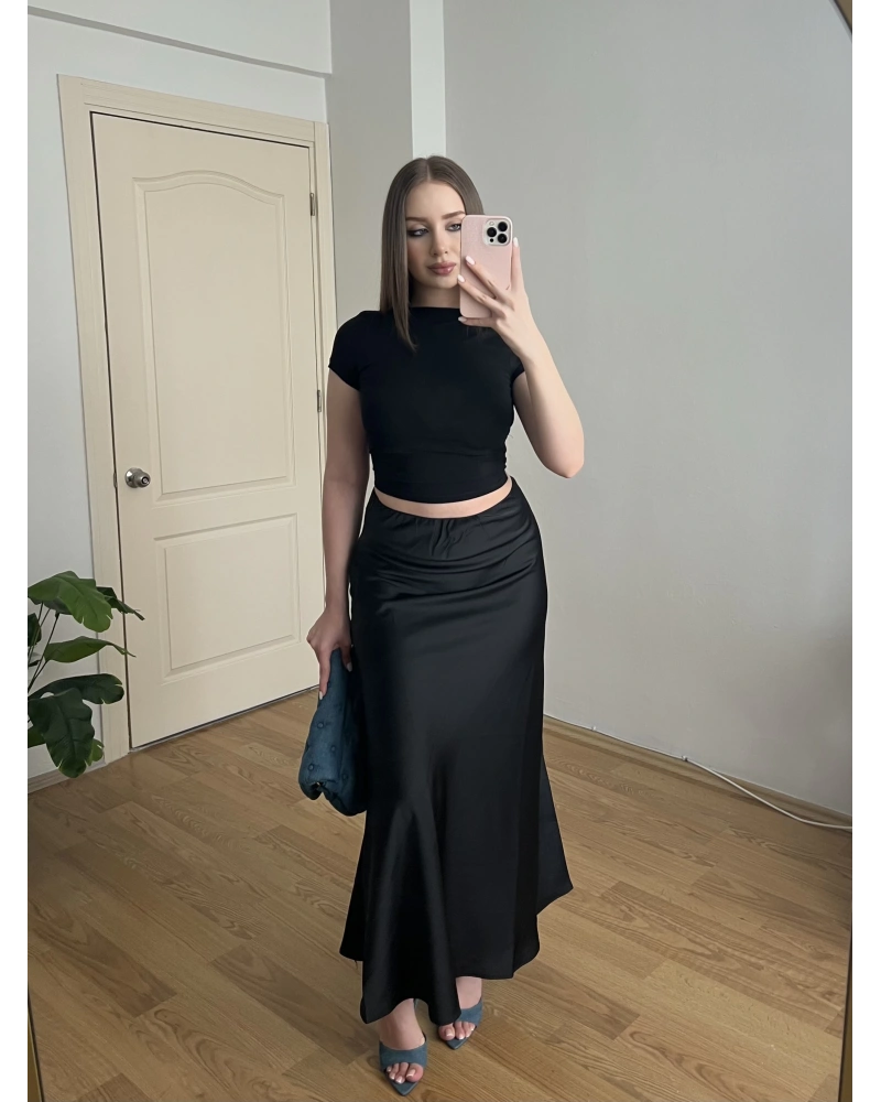 Siyah Saten Etek
