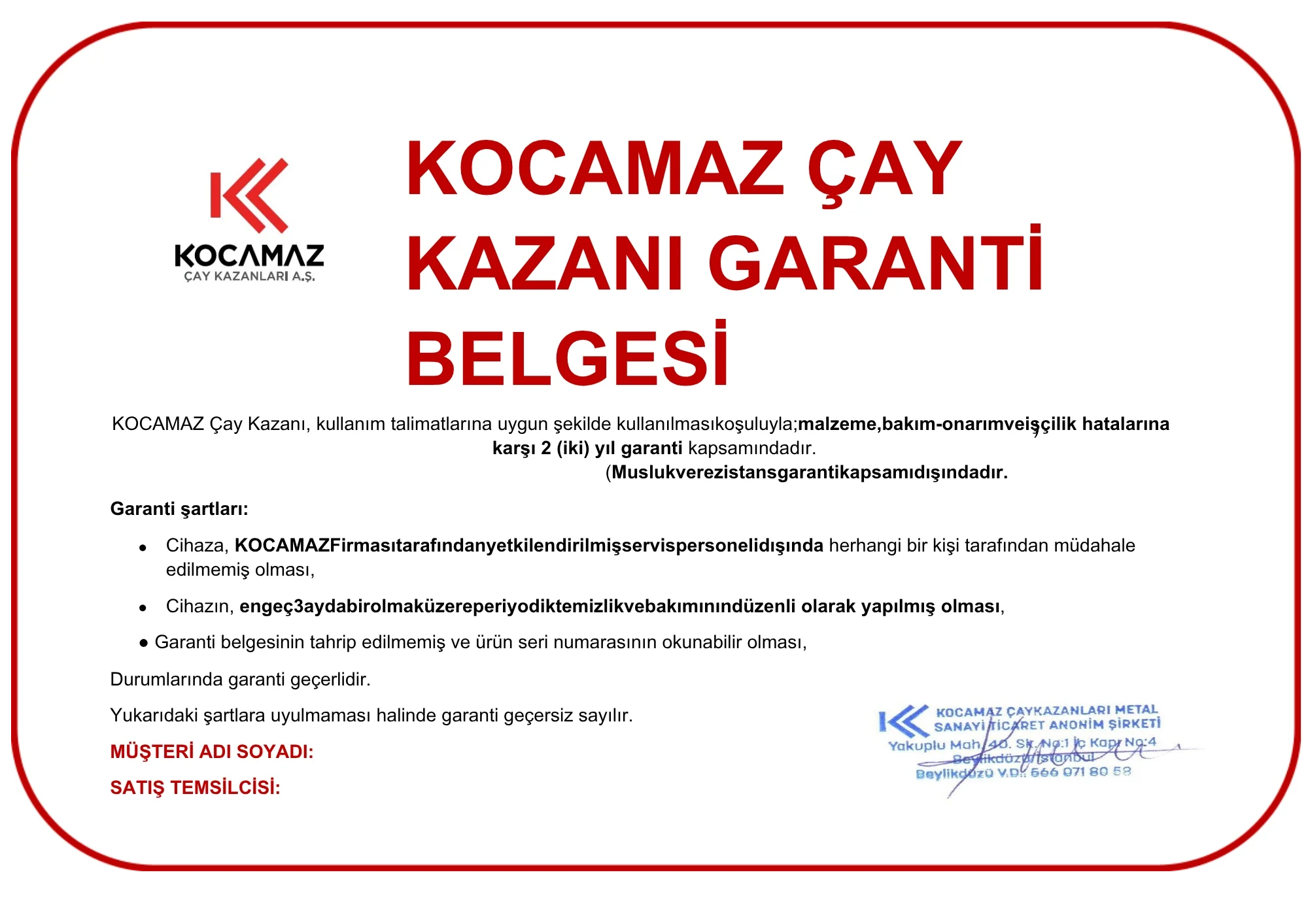 Garanti Belgesi