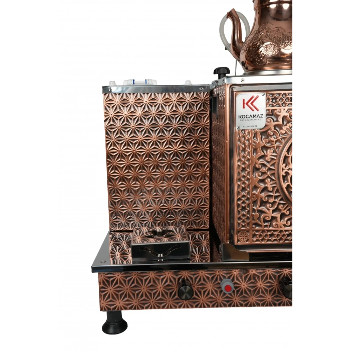 2li Bakır Doğalgaz ve Elektrikli Çay Kazanı
