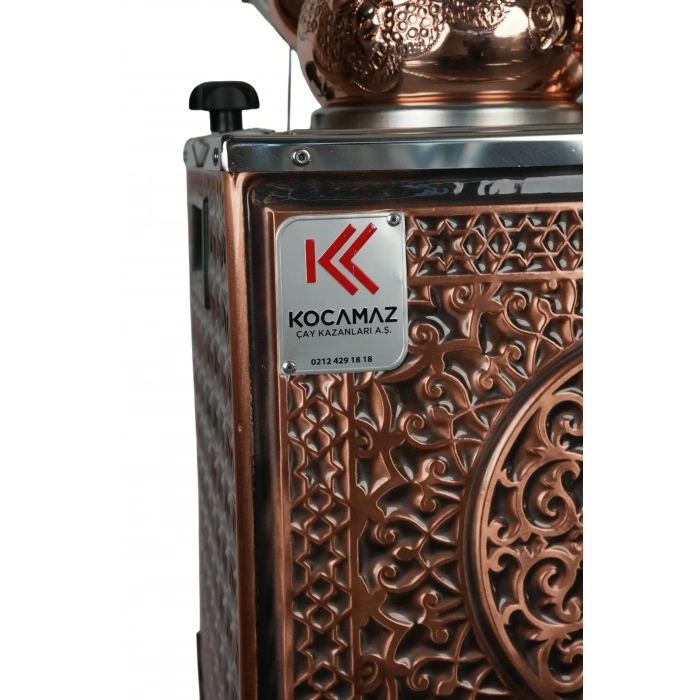 2li Bakır Sıfıra Sıfır Doğalgaz ve Elektrikli Çay Kazanı