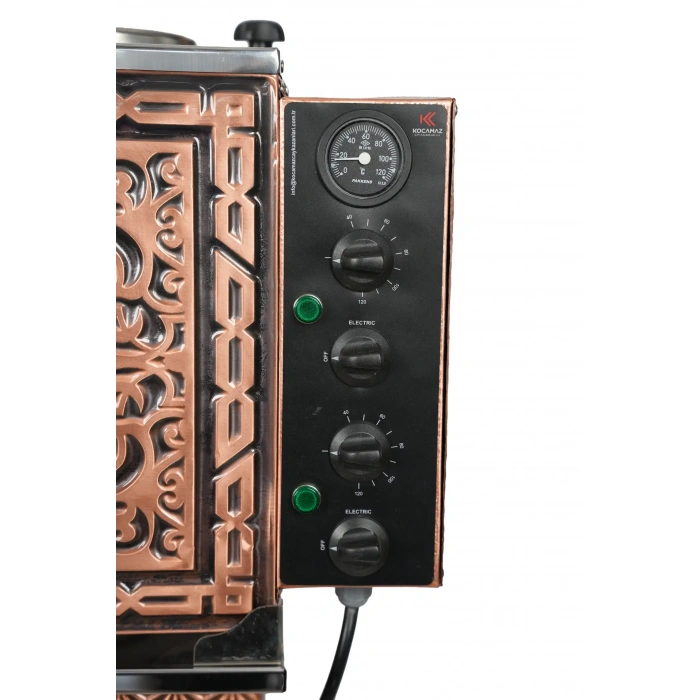 4lü Bakır Doğalgazlı ve Elektrikli Çay Kazanı