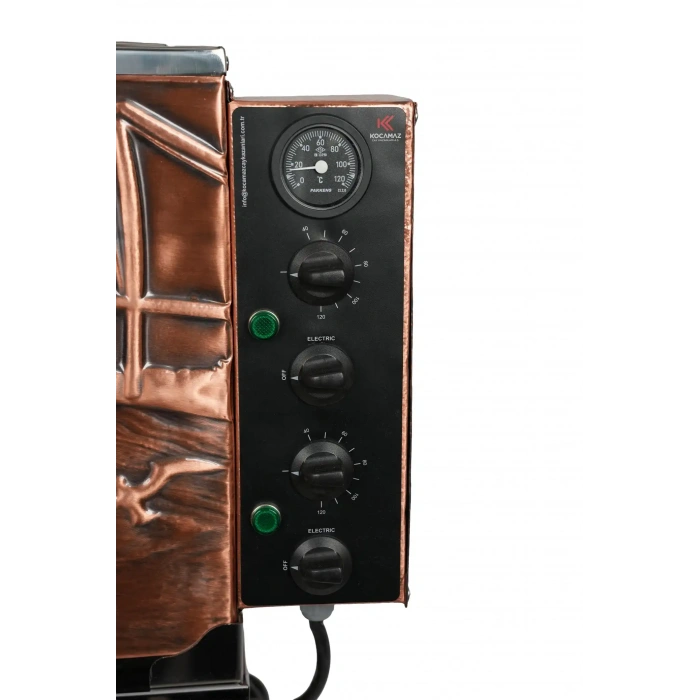 4lü Bakır Sıfıra Sıfır Elektrikli Özel Desen Çay Kazanı