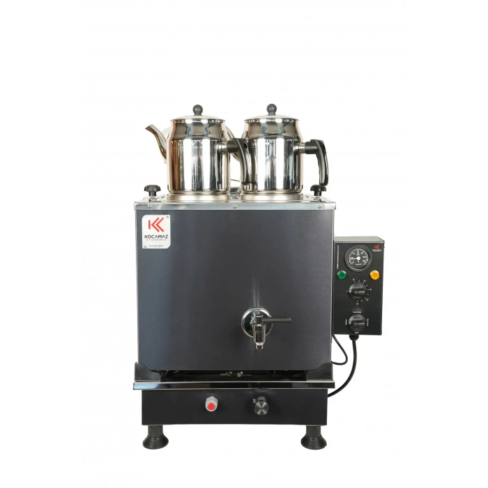 2li Dekoratif İnox Sıfıra Sıfır Doğalgaz Elektrikli Çay Kazanı