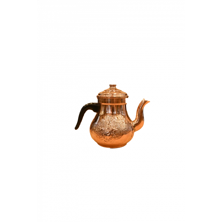 İşlemeli Kahveci Bakır Demlik