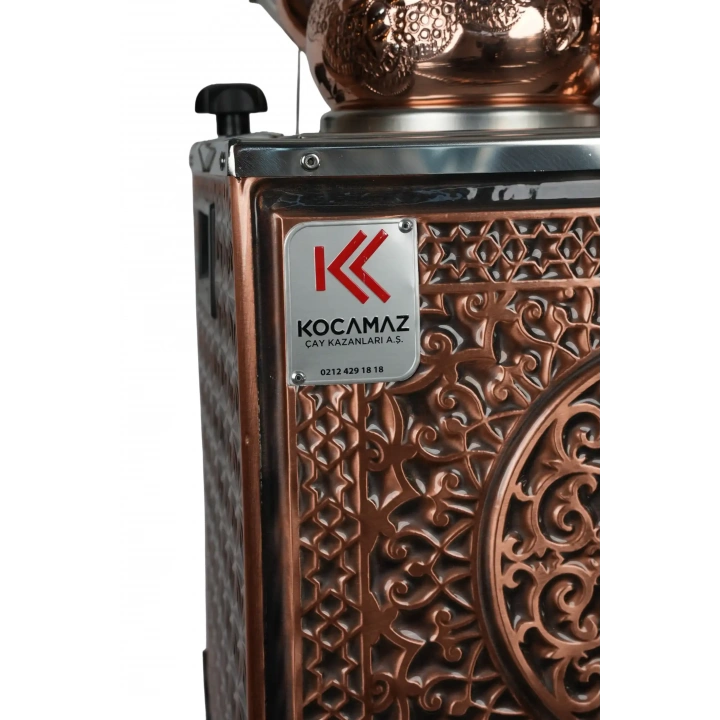 2li Bakır Sıfıra Sıfır Doğalgaz ve Elektrikli Çay Kazanı