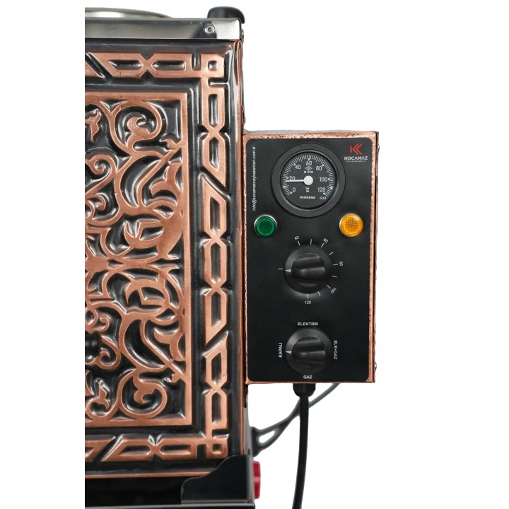 3lü Bakır Doğalgazlı ve Elektrikli Çay Kazanı