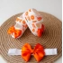 Kız Bebek Portakal Meyveli Fiyonklu Patik ve Bandana Takım