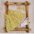 Kız Bebek Limon Baskılı Elbise Meyveli Bandana Ve Dizaltı Portakallı Çorap 3lü Takım