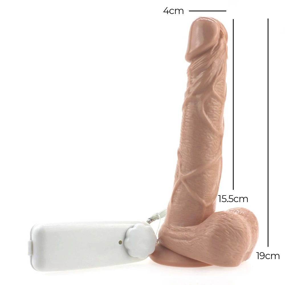 Realdo 19cm Titreşimli 360 Rotasyonlu Gerçekçi Dildo Vibratör