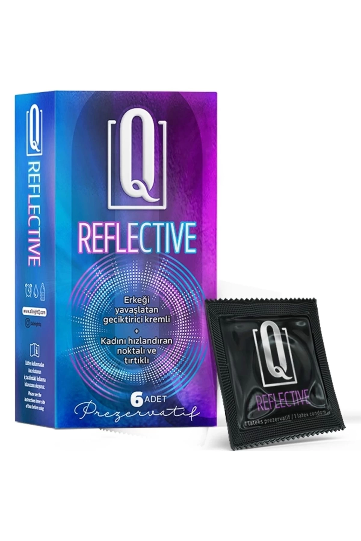 Reflective 6lı Geciktiricili Ve Tırtıklı Prezervatif