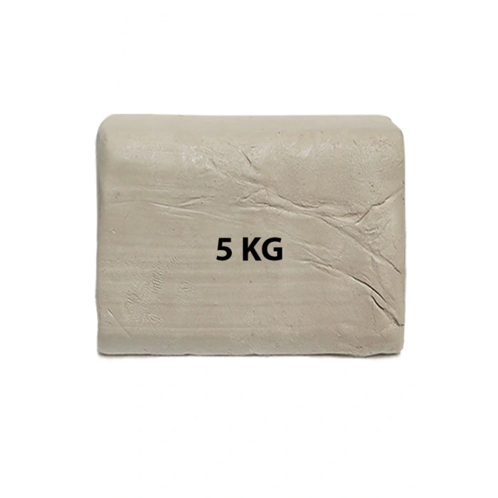 Beyaz Kil Seramik Hamuru 5000 gr Beyaz Seramik Hamuru 5 Kg Doğal Kil Çamuru 5000 gram Oyun Çamuru