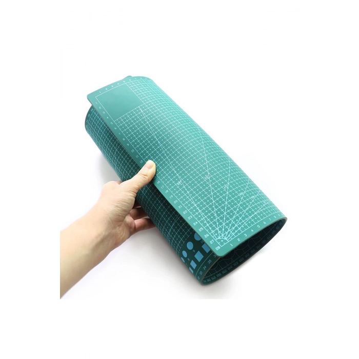 Çift Taraflı Kesim Altlığı A4 Kesim Matı Kretuar Bıçağı 5 Yedek Çelik Cetvel 30 cm A4 Kesim Seti