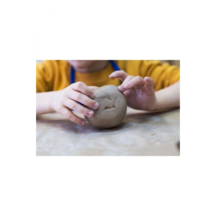 Beyaz Seramik Hamuru 1 Kg Kil Plastik Ebeşuar Seti Akrilik Boya Su Bazlı Parlatma Verniği
