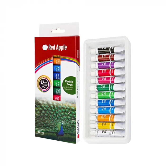 Akrilik Boya Seti 9 ml 12li Tuval Seti 35x50 Tuval