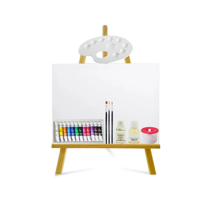 Ekonomik Yağlı Boya Başlangıç Seti 25x35 Cm Tuval Seti