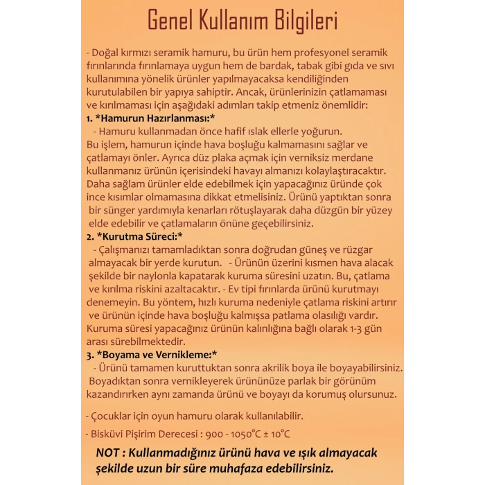 Kahverengi Seramik Hamuru 5 Kg