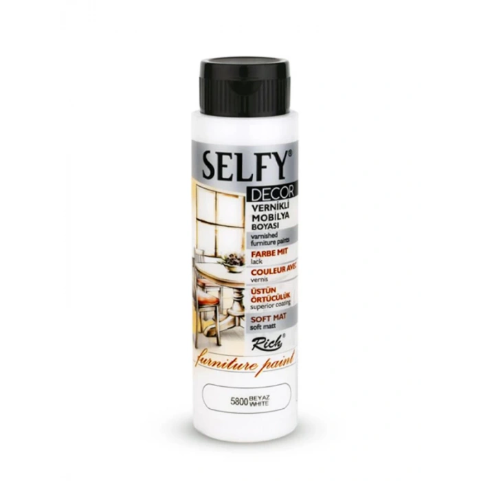 Rich Selfy Decor Kendinden Vernikli Boya Beyaz 500 Cc