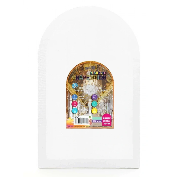 Shape Edition Rustik Şekilli Tuval 50x35 cm