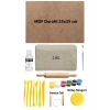 Beyaz Seramik Hamuru 2 kg Kil 25x35 Duralit Ebeşuar Seti 6x15 ml Akrilik Set Vernik Ahşap Merdane