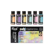 Rich Mastermix Akrilik Boya Seti 6 Pastel Renk 60 cc
