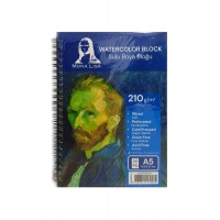 Mona Lisa A5 Sulu Boya Defteri 210 gr Telli Çizim Defter