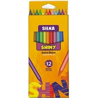 Silka Kaly Shiny 12 Renk Kuru Boya Kalemi