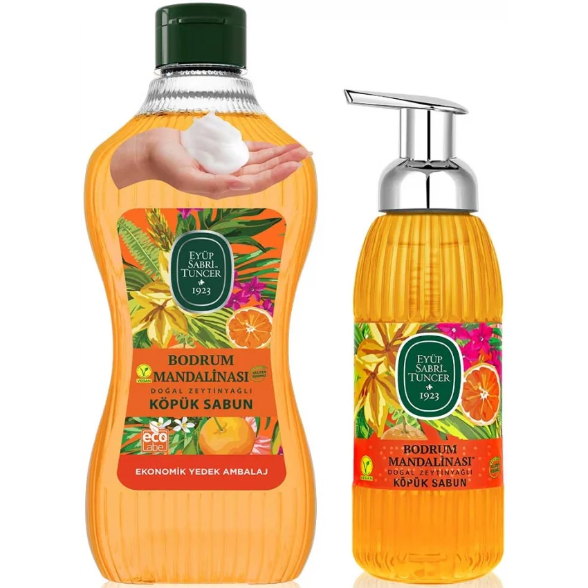 Eyüp Sabri Tuncer Bodrum Mandalinası Köpük Sabun 1.5 lt + 500 ml Set