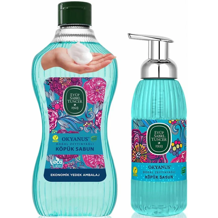 Eyüp Sabri Tuncer Okyanus Doğal Zeytinyağlı Köpük Sabun 1.5 lt + 500 ml Set