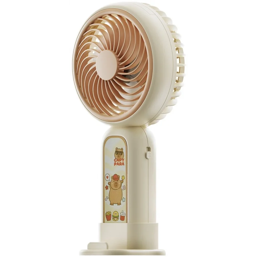 Asonic AFN20 Krem Taşınabilir USB Fan | 250mAh Şarjlı