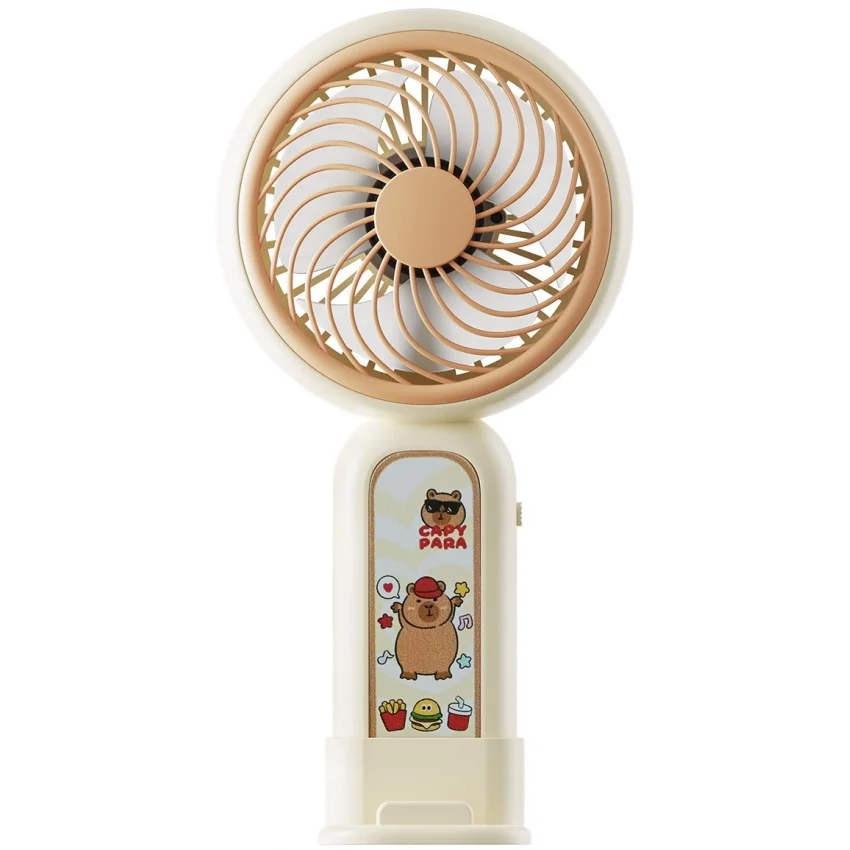 Asonic AFN20 Krem Taşınabilir USB Fan | 250mAh Şarjlı