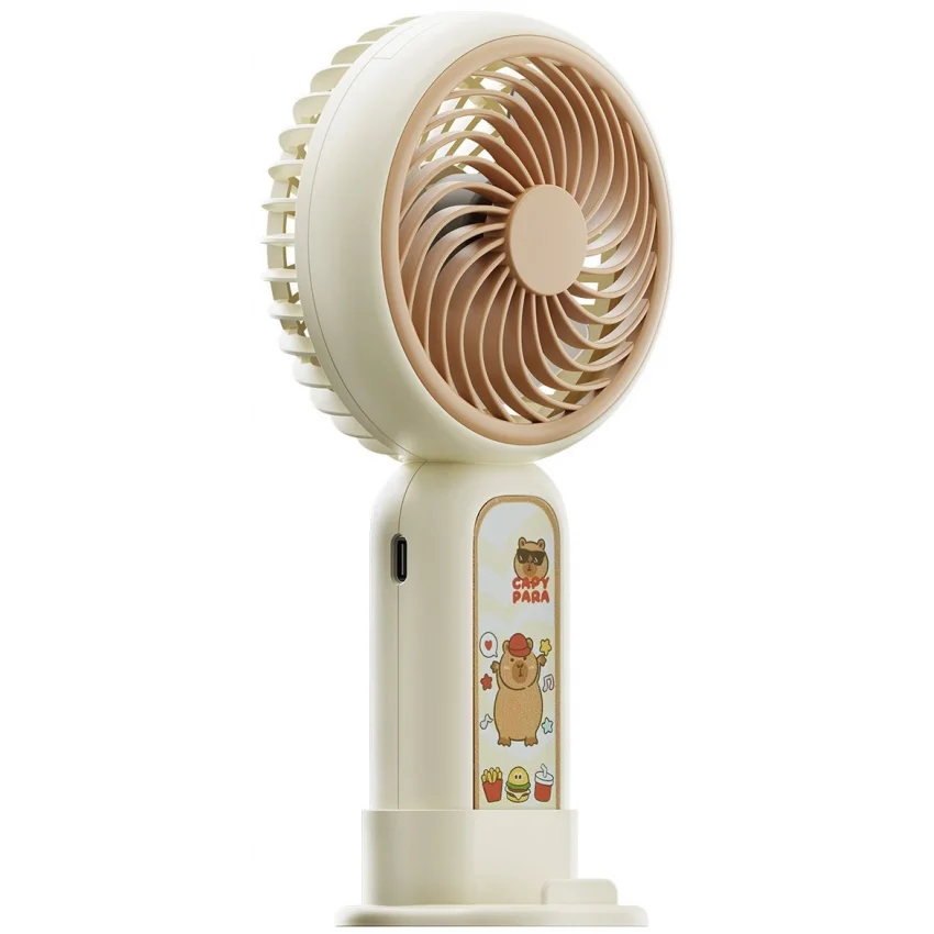 Asonic AFN20 Krem Taşınabilir USB Fan | 250mAh Şarjlı