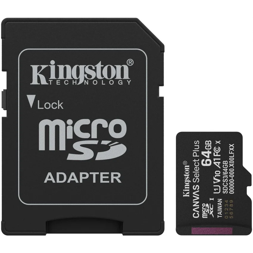 Kingston Canvas Select Plus 64GB Micro SD Hafıza Kartı | SDCS3/64GB