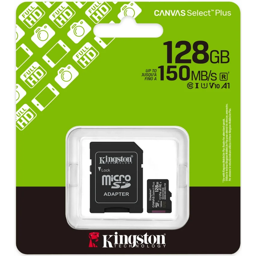 Kingston Canvas Select Plus 128GB Micro SD Hafıza Kartı | SDCS3/128GB