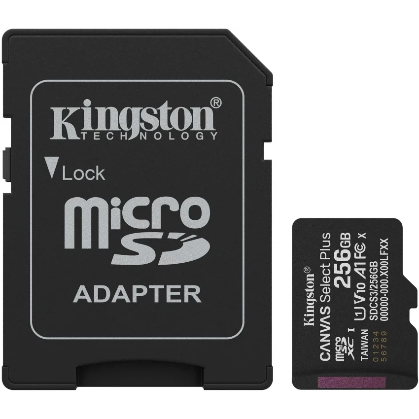 Kingston Canvas Select Plus 256GB Micro SD Hafıza Kartı | SDCS3/256GB