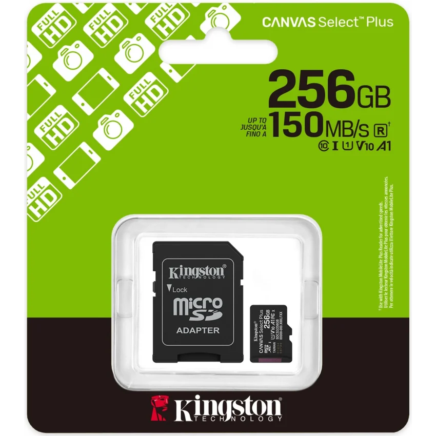 Kingston Canvas Select Plus 256GB Micro SD Hafıza Kartı | SDCS3/256GB