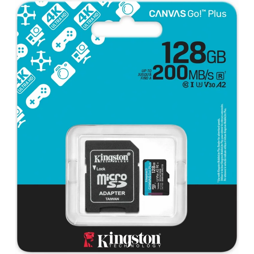 Kingston Canvas Go! Plus 128GB Micro SD Hafıza Kartı | SDCG4/128GB