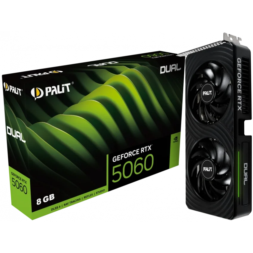 Palit GeForce RTX 5060 Dual 8GB GDDR7 128-Bit Ekran Kartı | NE75060019P1-GB2063D