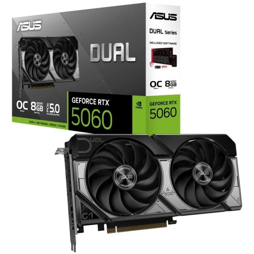 ASUS Dual GeForce RTX 5060 OC Edition 8GB GDDR7 Ekran Kartı | DUAL-RTX5060-O8G