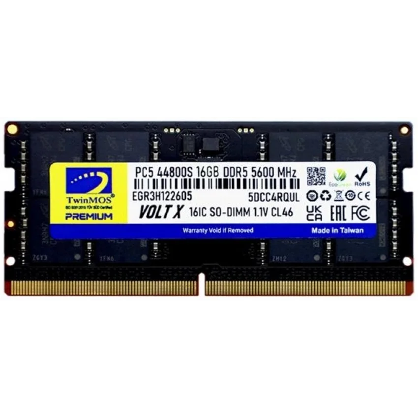 TwinMOS VOLTX 16GB DDR5 5600MHz Laptop Ram | TMD516GB5600S46