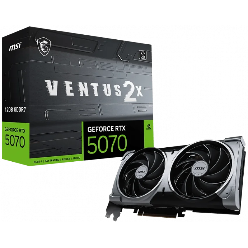 MSI GeForce RTX 5070 12G VENTUS 2X 12GB GDDR7 Ekran Kartı