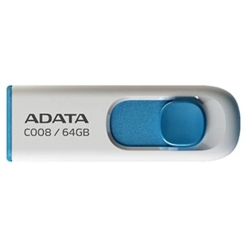 ADATA C008 64GB Beyaz Mavi USB 2.0 Flash Bellek | C008-64GB