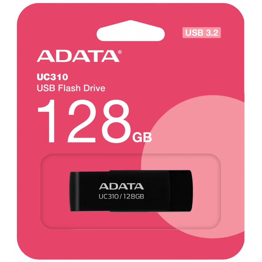 ADATA UC310 128GB Siyah USB 3.2 Flash Bellek | UC310-128GB