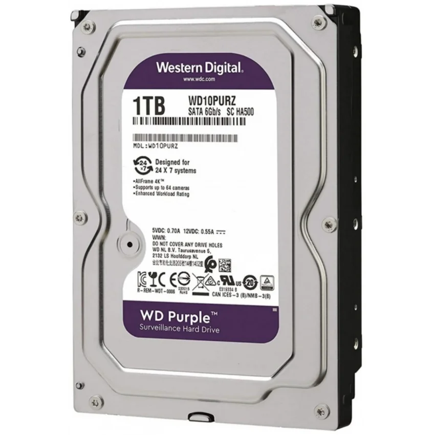 WD Purple 1TB 3.5 Güvenlik Harddiski | WD10PURZ
