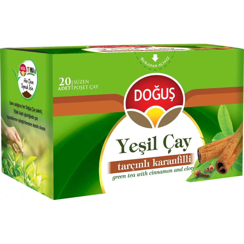 Doğuş Yeşil Çay Tarçınlı Karanfilli - 20li Süzen Poşet
