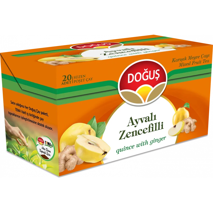 Doğuş Ayvalı Zencefilli Bitki Çayı - 20li Süzen Poşet