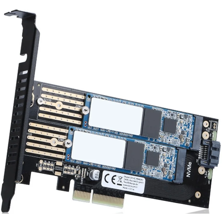 Dark 1xSATA + 2xNVMe M.2 SSD PCI-E Dönüştürücü Kartı - DK-AC-PEM2X2