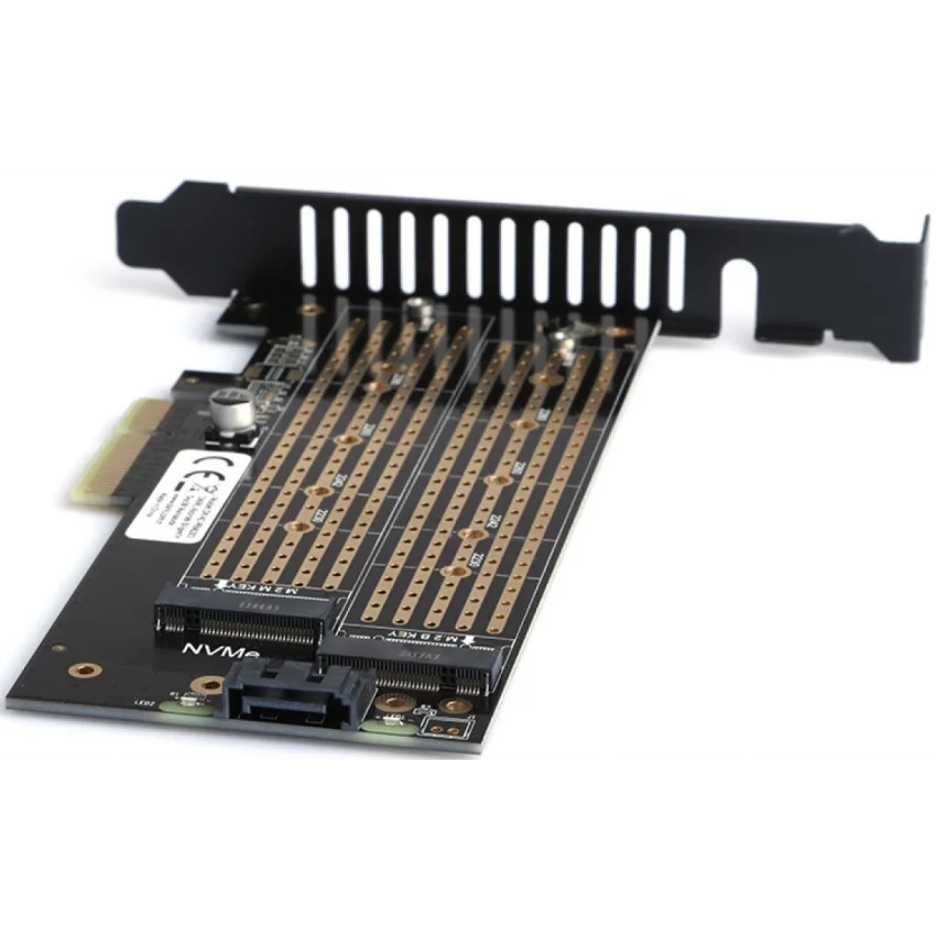 Dark 1xSATA + 2xNVMe M.2 SSD PCI-E Dönüştürücü Kartı - DK-AC-PEM2X2