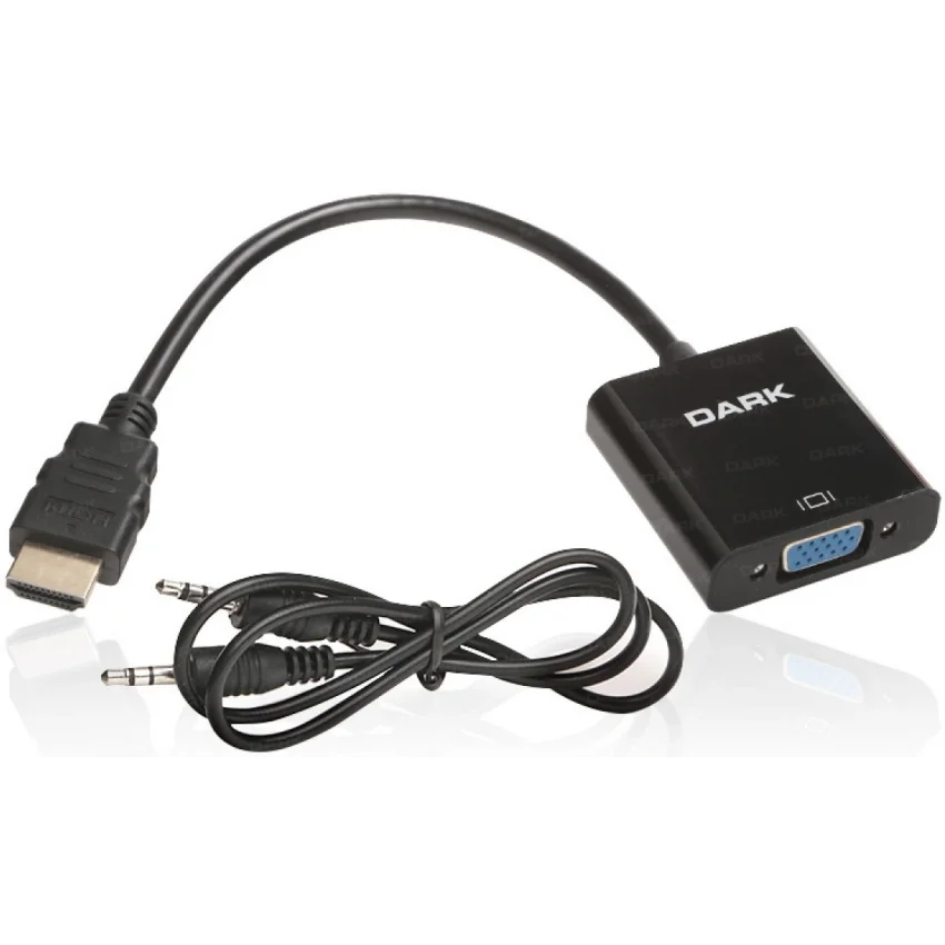 Dark HDMI to VGA + Ses Dönüştürücü Çevirici DK-HD-AHDMIXVGA