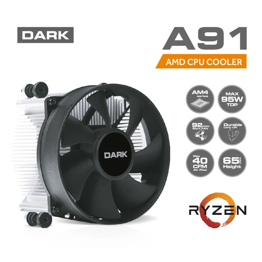 Dark AMD AM4/Ryzen Uyumlu İşlemci Soğutucu DKCCA91
